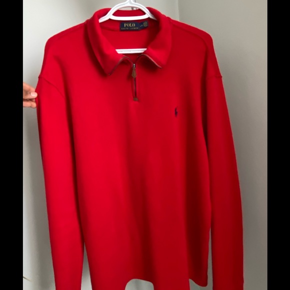Red Polo half zip up sweater - Picture 3 of 3